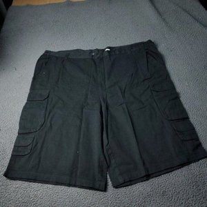 King Size Cargo Shorts Mens Size 54 Big & Tall  Black Chino
